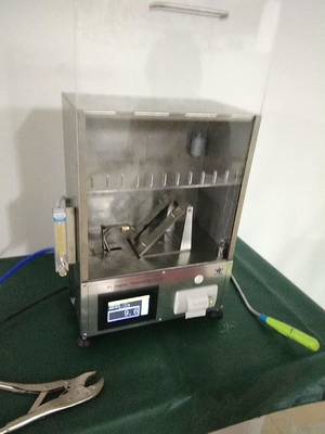 Camera di prova d'ottone elettrica di infiammabilità, strumento di prova del tessuto 220V
